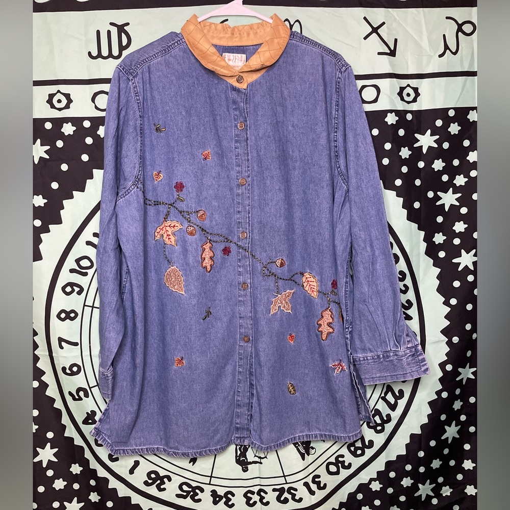 Vintage fall denim shirt